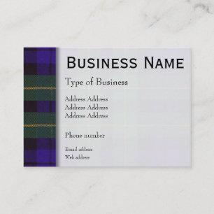 Campbell of Breadalbane Pset Scottish tartan Visitekaartje