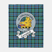Campbell of Cawdor Ancient Clan badge Tartan Pset Fleece Deken (Voorkant)