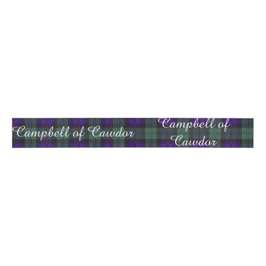 Campbell of Cawdor clan Pset Scottish tartan Grosgrain Lint (Voorkant)