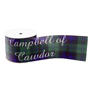 Campbell of Cawdor clan Pset Scottish tartan Grosgrain Lint