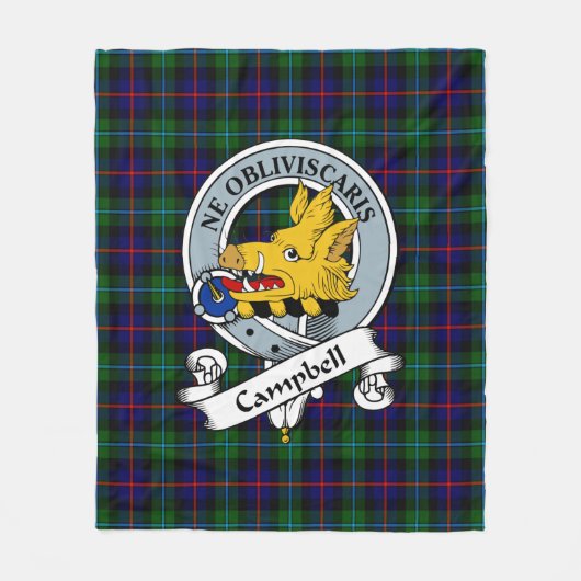 Campbell of Cawdor Modern Clan badge Tartan Fleece Deken (Voorkant)