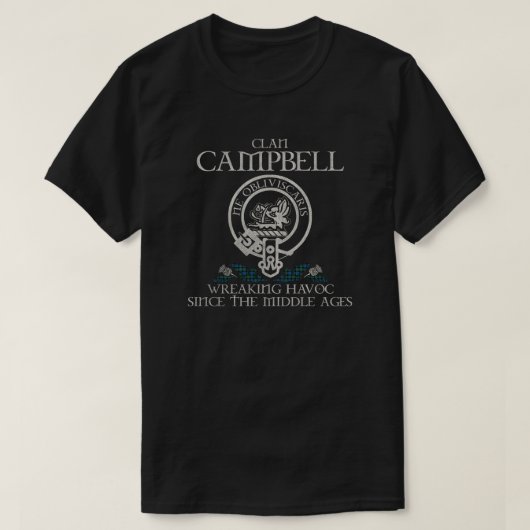 Campbell of Loudon Clan crest Schotse achternaam t T-shirt (Design voorkant)