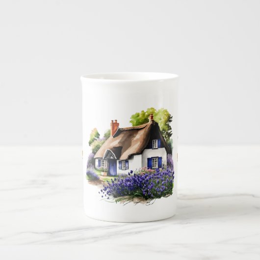 Campbell Rieten Cottage Gepersonaliseerd Porselein Kop (Voorkant)