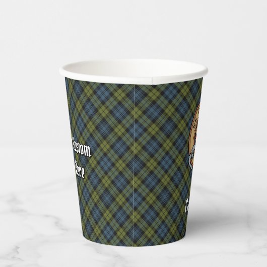 CampBell rust over Tartan Paper Cups Papieren Bekers (Rechts)