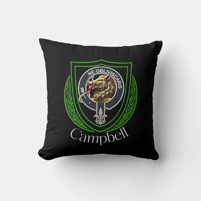 Campbell Schotse Clan Crest Kussen (Voorkant)