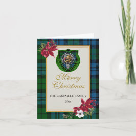 Campbell Schotse Clan Tartan & Crest Kaart