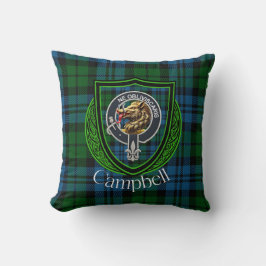 Campbell Schotse Clan Tartan & Crest Kussen