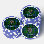 Campbell Schotse Clan Tartan & Crest Poker Chips (Opstapeling)