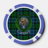 Campbell Schotse Clan Tartan & Crest Poker Chips (Achterkant)