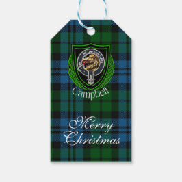 Campbell Schotse Clan Tartan & Wapen Cadeaulabel