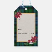 Campbell Schotse Clan Tartan & Wapen Cadeaulabel (Achterkant)