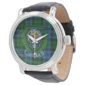 Campbell Schotse Clan Tartan & Wapen Horloge (Gekanteld)