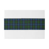 Campbell Schotse Tartan Belly Band Uitnodigingen Wikkel (Achterkant Voorbeeld)
