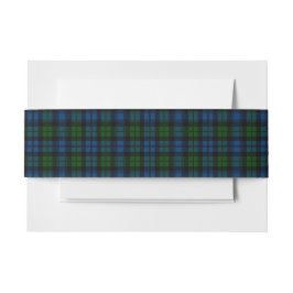 Campbell Schotse Tartan Belly Band Uitnodigingen Wikkel