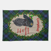 Campbell Scottie Dog kerstkeukenhanddoek Theedoek (Horizontaal)