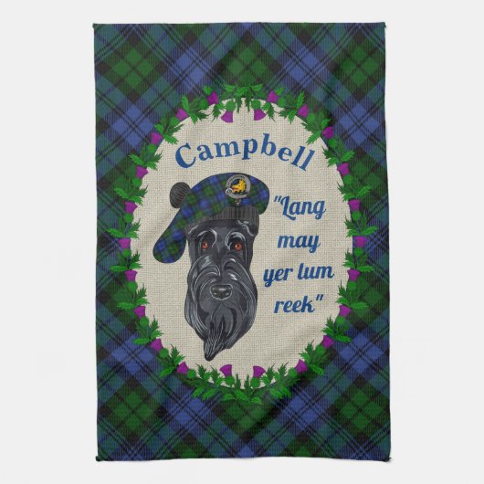 Campbell Scottie Dog Kitchen Towel Theedoek (Verticaal)
