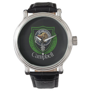 Campbell Scottish Clan Crest Horloge