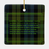 Campbell Scottish Clan Inveraray Castle Kerstmis Keramisch Ornament (Achterkant)