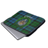 Campbell Scottish Clan Tartan and Crest Laptop Sleeve (Voorkant onderkant)