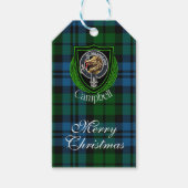 Campbell Scottish Clan Tartan & Crest Cadeaulabel (Voorkant)