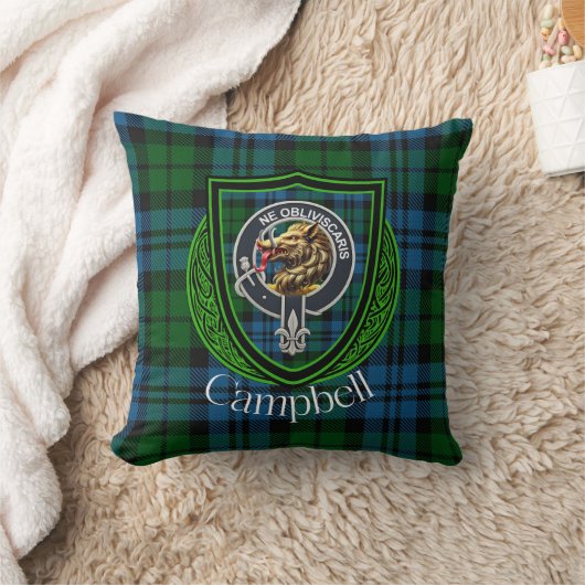 Campbell Scottish Clan Tartan & Crest Kussen (Deken)