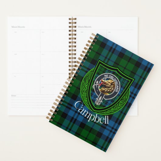 Campbell Scottish Clan Tartan & Crest Planner (Display)