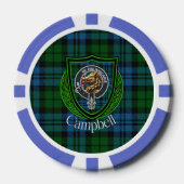 Campbell Scottish Clan Tartan & Crest Poker Chips (Voorkant)