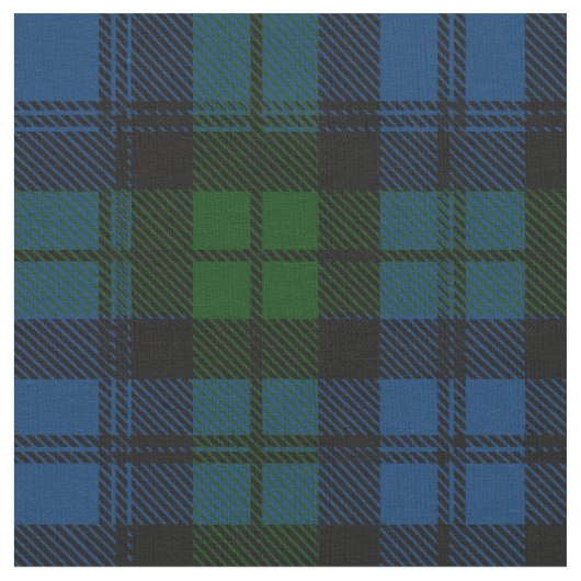 Campbell Scottish Clan Tartan Larger Tile Stof (Close Up)