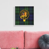 Campbell Scottish Crest en Tartan Canvas print (Insitu (Woonkamer))