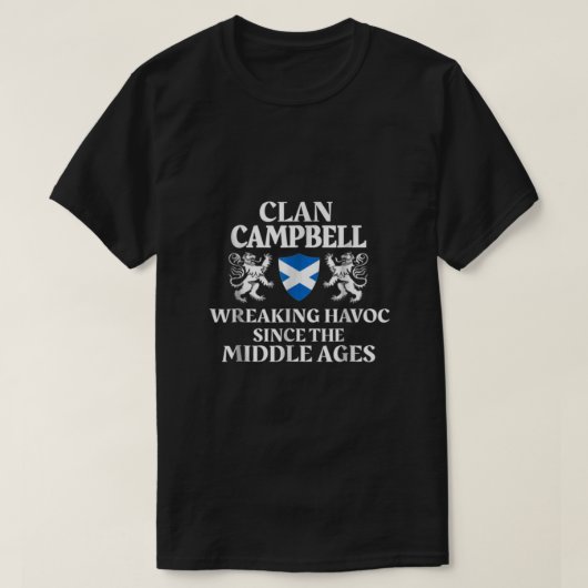 campbell scottish t shirt family clan scotland nam (Design voorkant)