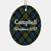 Campbell Scottish Tartan Keramisch Ornament (Rechts)