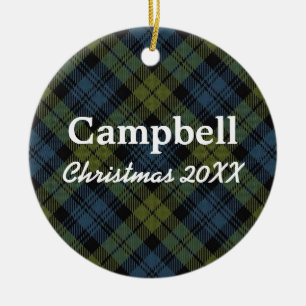 Campbell Scottish Tartan Keramisch Ornament