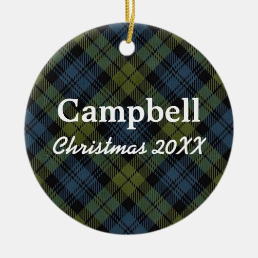 Campbell Scottish Tartan Keramisch Ornament (Voorkant)