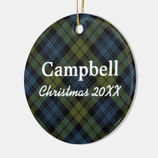 Campbell Scottish Tartan Keramisch Ornament (Links)
