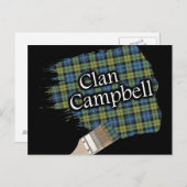 Campbell Scottish Tartan Paint Brush Briefkaart (Voorkant / Achterkant)