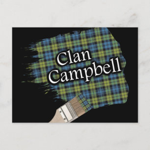Campbell Scottish Tartan Paint Brush Briefkaart