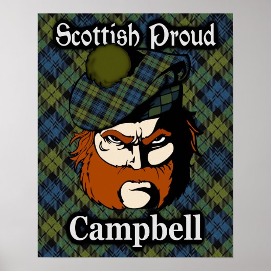 Campbell Scottish Tartan Poster (Voorkant)