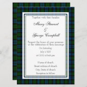 Campbell Scottish Wedding Invitation Kaart (Voorkant / Achterkant)