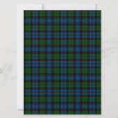 Campbell Scottish Wedding Invitation Kaart (Achterkant)