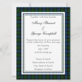 Campbell Scottish Wedding Invitation Kaart (Voorkant)