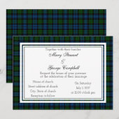Campbell Scottish Wedding Invitation Kaart (Voorkant / Achterkant)