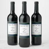 Campbell Scottish Wedding Wine Label Wijn Etiket (Flessen)
