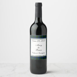 Campbell Scottish Wedding Wine Label Wijn Etiket
