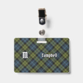 Campbell Tartan Badge (Voorzijde met clip)