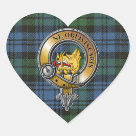 Campbell Tartan & Badge Hart Sticker