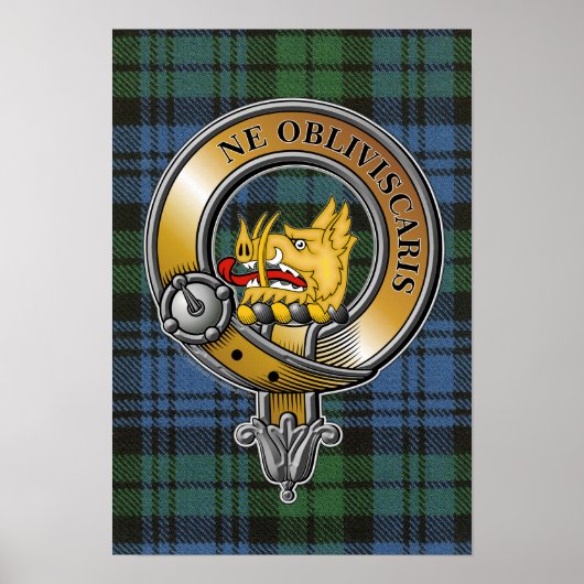 Campbell Tartan & Badge Poster (Voorkant)