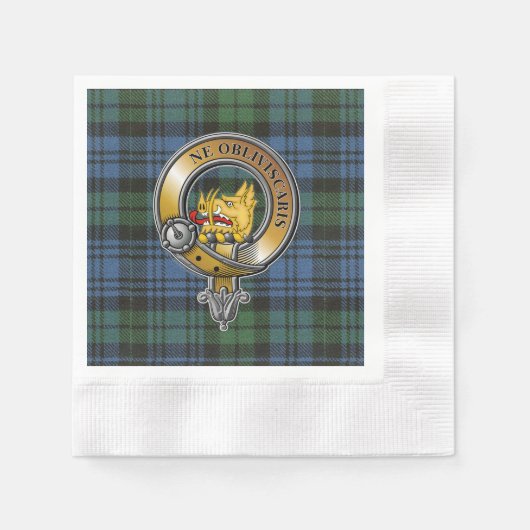Campbell Tartan & Badge Servet (Voorkant)