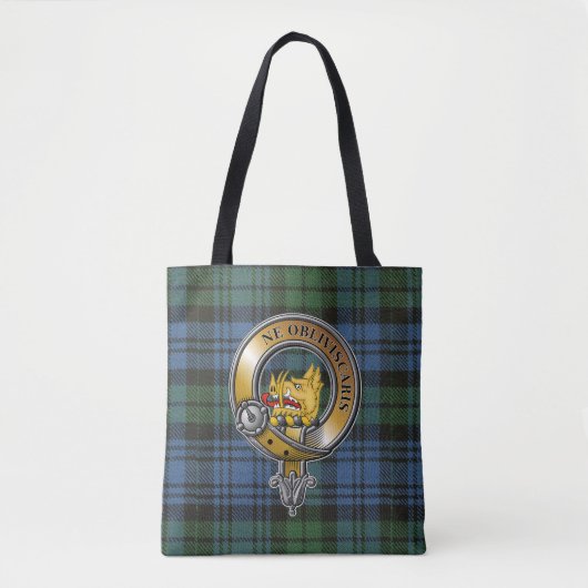 Campbell Tartan & Badge Tote Bag (Voorkant)