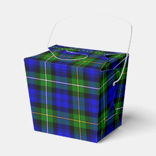 Campbell tartan blue green plaid bedankdoosjes