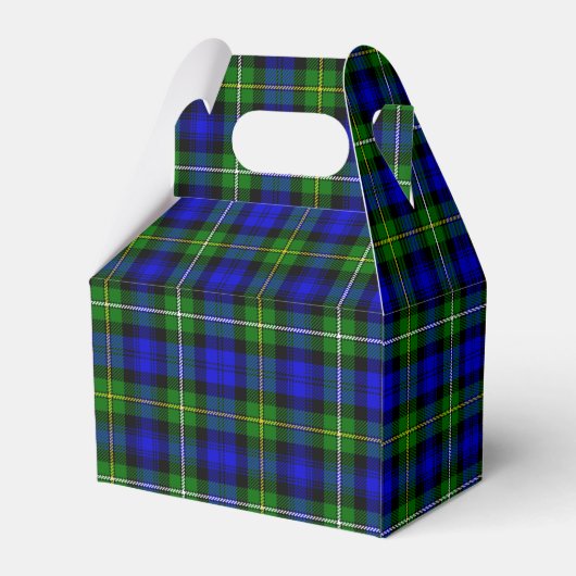 Campbell tartan blue green plaid bedankdoosjes (Achterkant)